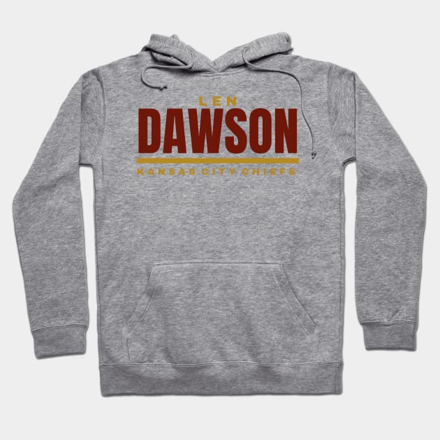 len dawson typography retro Hoodie by Draw One Last Breath Horror 